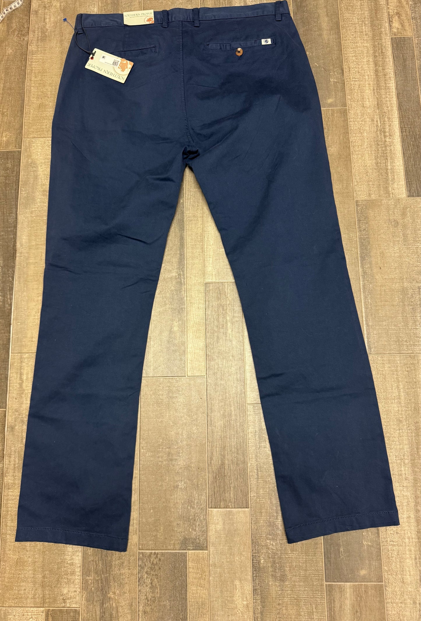 Southern Proper Men’s Navy Blue Chino Pants Size 32L x 38W Straight Leg Business Casual