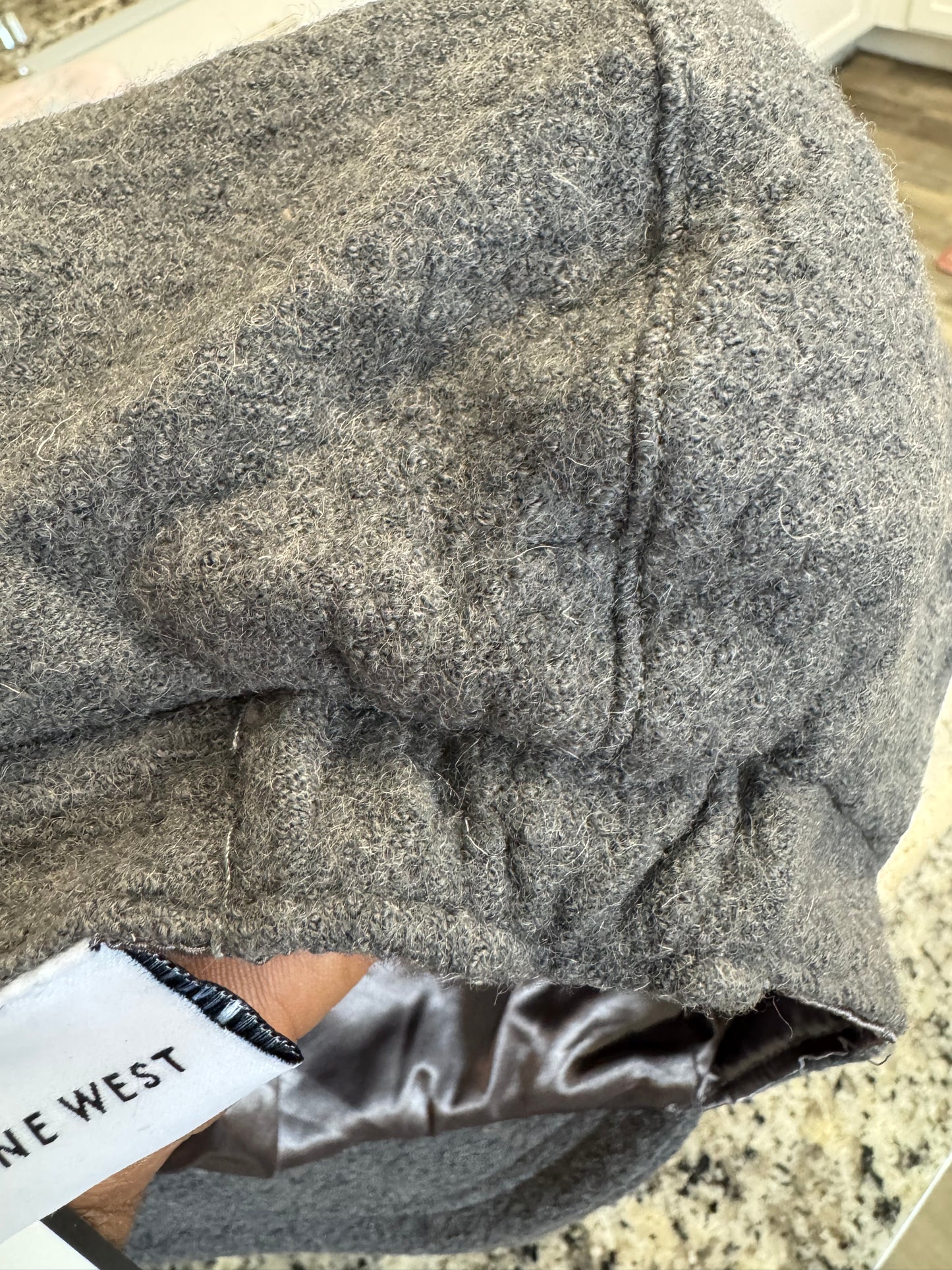 Nine West Men’s Gray Wool Blend Newsboy Cabbie CapHat ClassicStyle HipHop Hippie