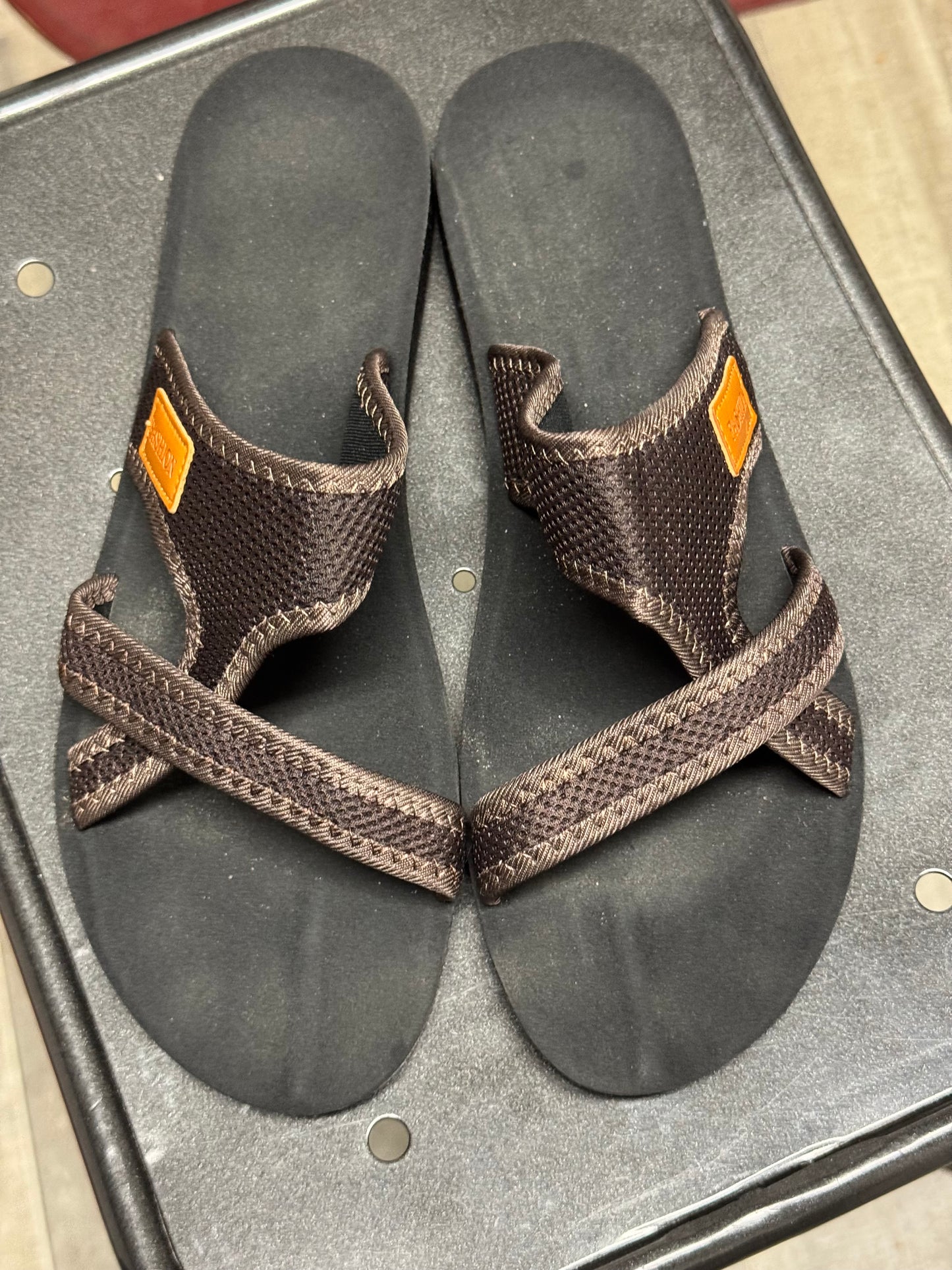 Fashion Brown Slide Sandals Size 10 Men’s/Women’s Comfort Casual Y2K Streetwear