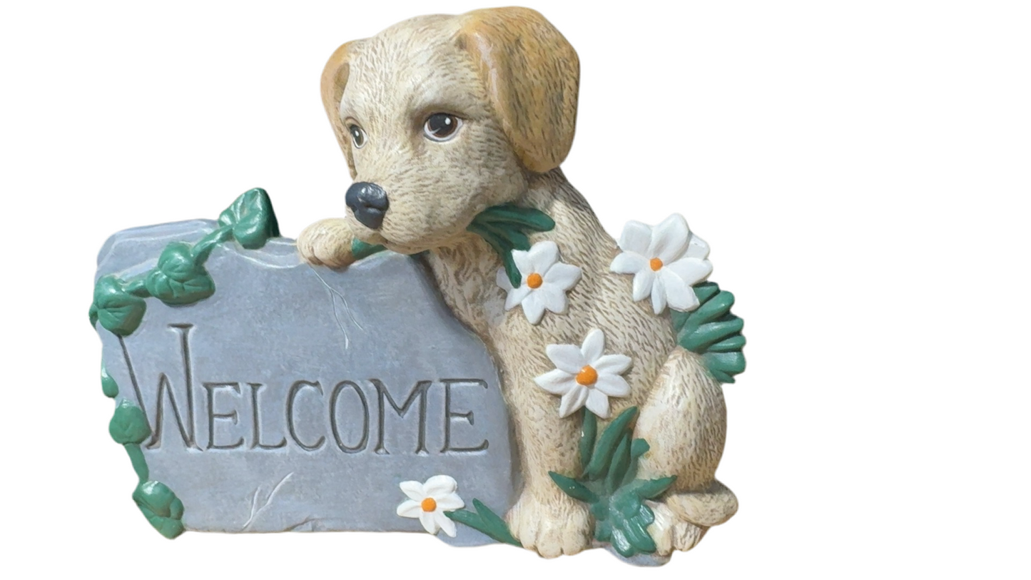 Dog-Themed Welcome Garden Sign