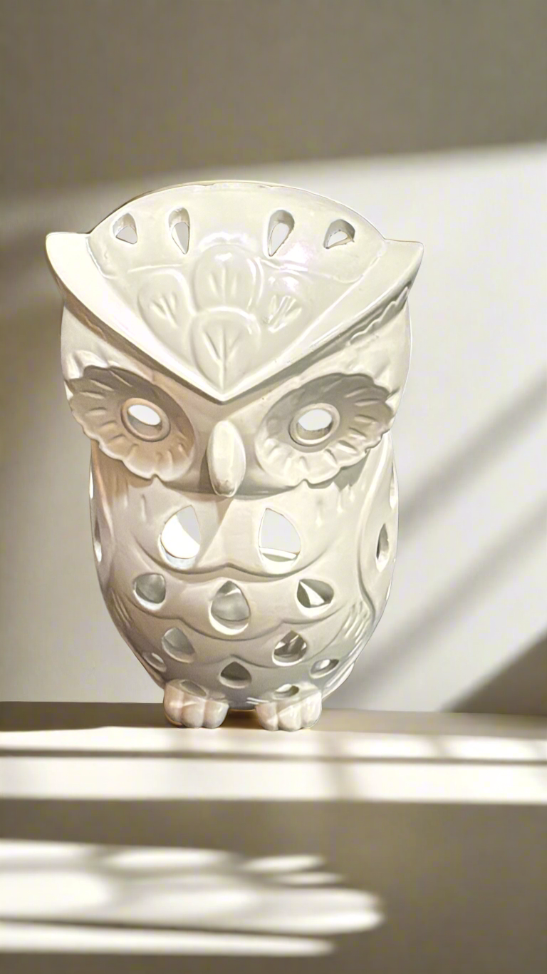 Metal Owl Candle Holder