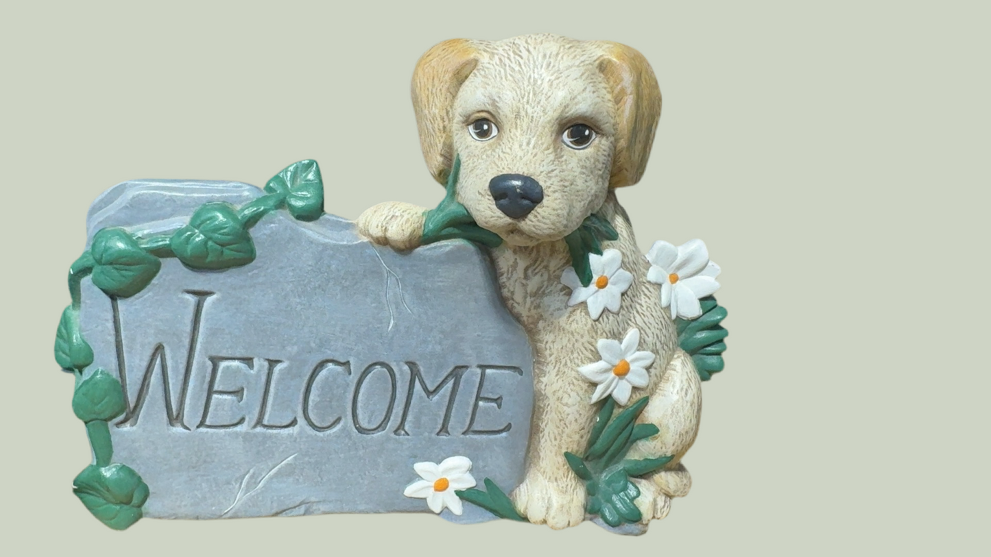 Dog-Themed Welcome Garden Sign