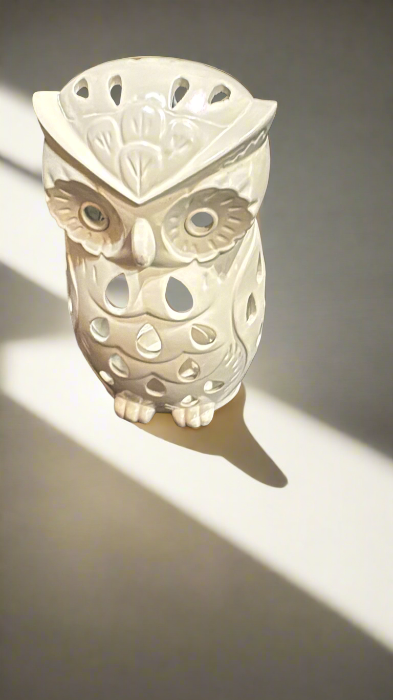 Metal Owl Candle Holder