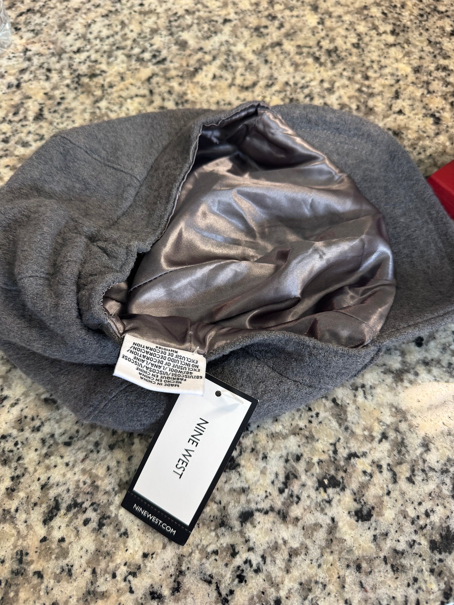 Nine West Men’s Gray Wool Blend Newsboy Cabbie CapHat ClassicStyle HipHop Hippie