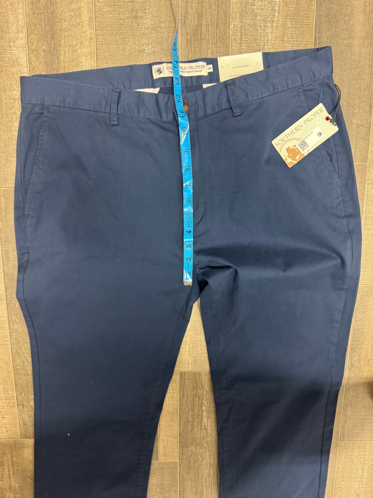 Southern Proper Men’s Navy Blue Chino Pants Size 32L x 38W Straight Leg Business Casual
