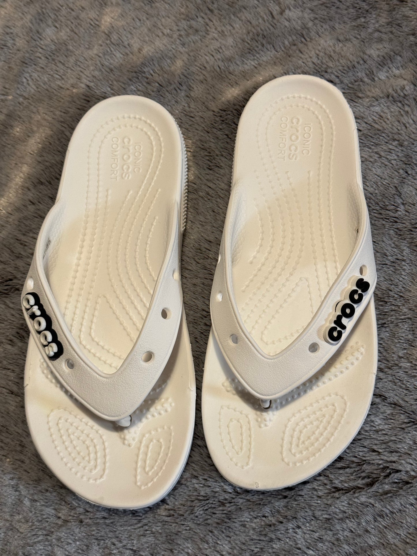 Sandals -Crocs W-7;M-7 (white)