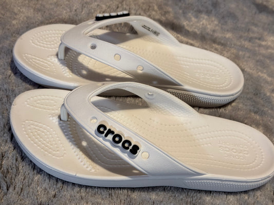 Sandals -Crocs W-7;M-7 (white)