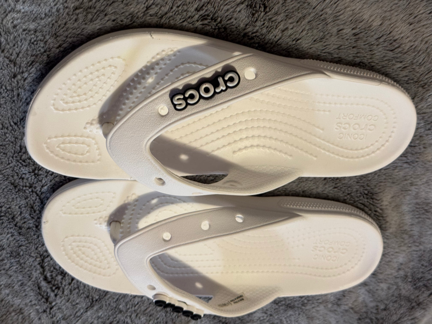 Sandals -Crocs W-7;M-7 (white)